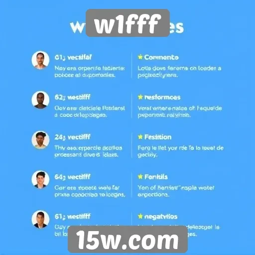 Feedback dos usuários sobre a experiência no w1fff